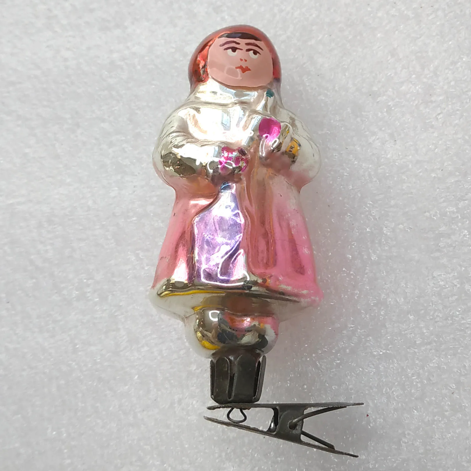Antique Vintage USSR Glass Christmas Ornament Tree Old Boy