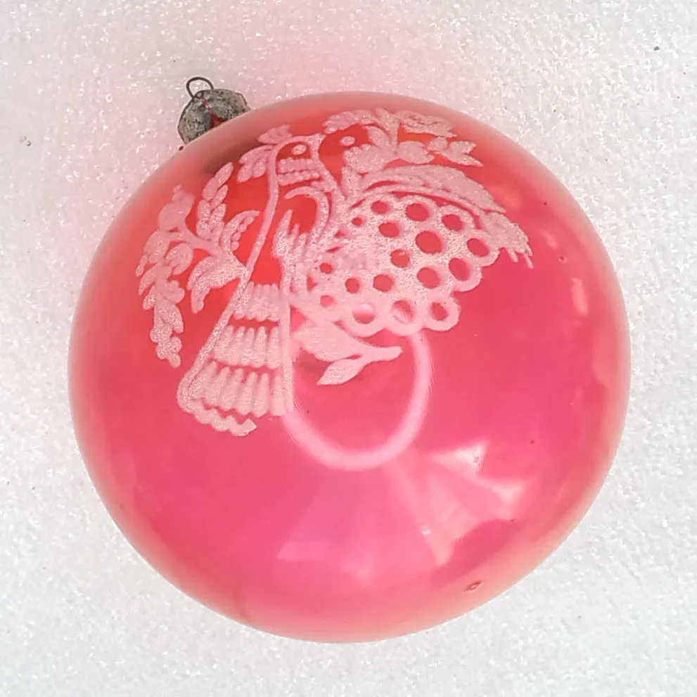 Antique Vintage Glass Christmas Ornament Tree USSR Ball