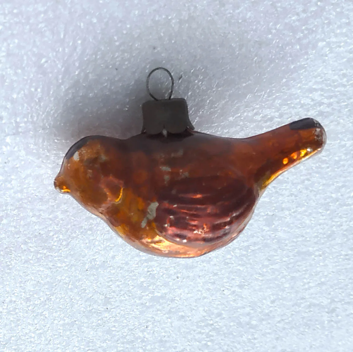 Antique Vintage USSR Mercury Glass Christmas Ornament Decor Bird