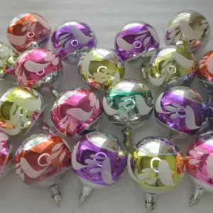 Set of 20 Vintage Christmas Silver Glass Ornaments USSR Tree Antique Decor Balls