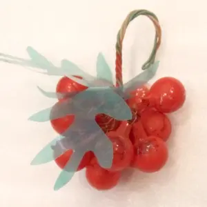 Vintage USSR Glass Christmas Ornament Tree Viburnum