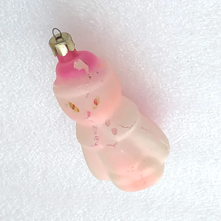 Antique Vintage Glass Christmas Ornament USSR Cat in Boots