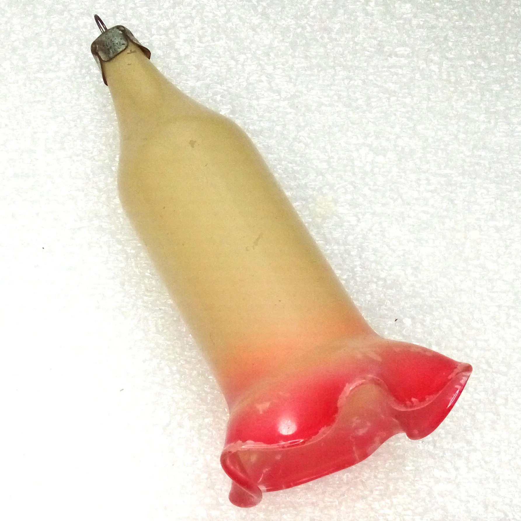 Vintage Ukrainian Glass Christmas Ornament Flower