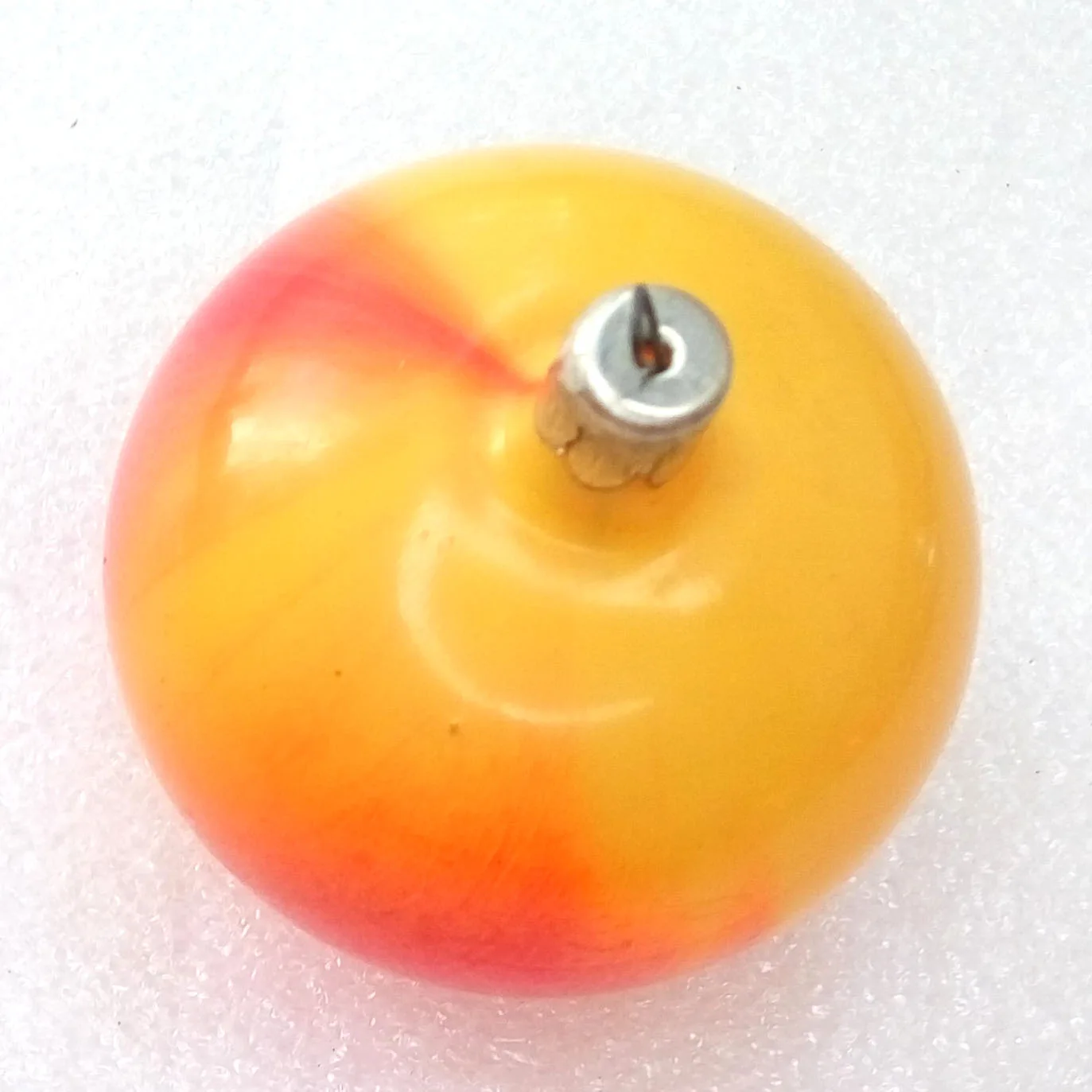 Vintage USSR Glass Christmas Ornament Apple