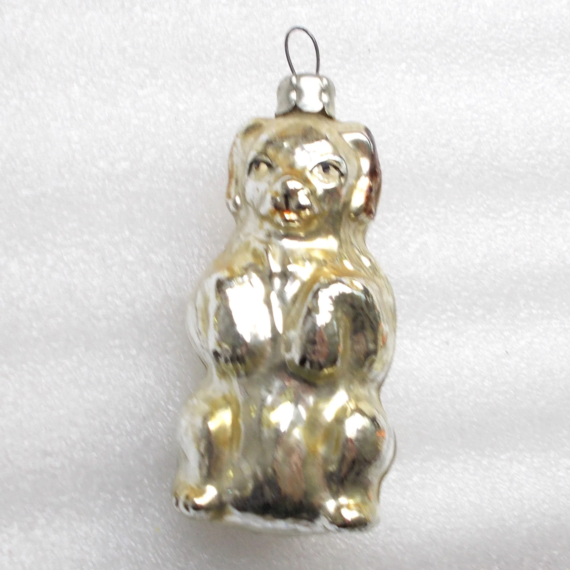 Old Antique Vintage USSR Glass Christmas Ornament Dog