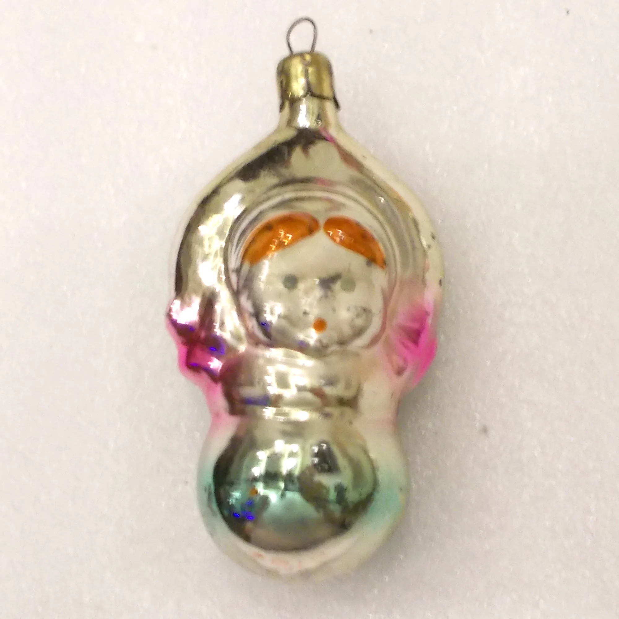 Vintage USSR Glass Christmas Ornaments Baby