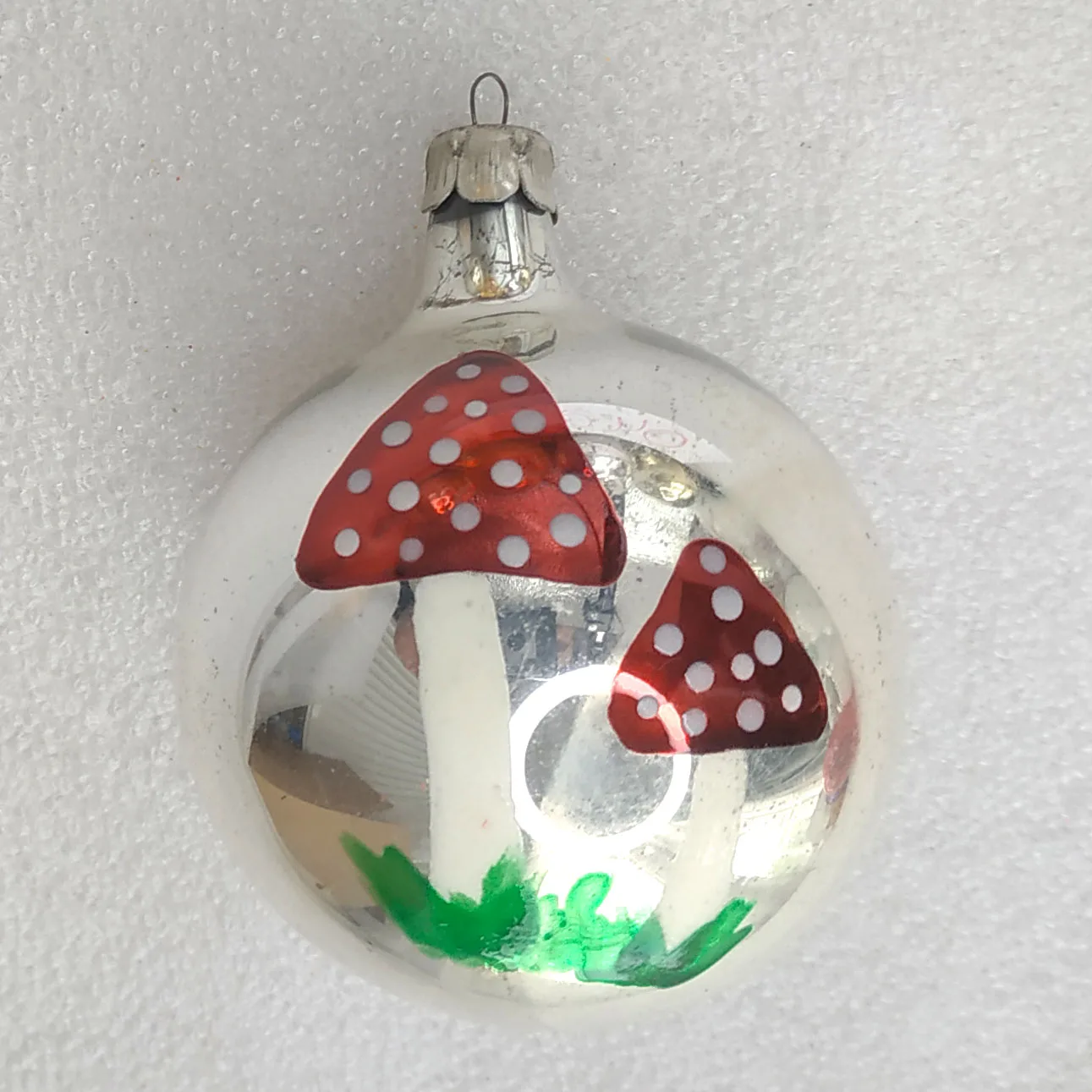 Antique Vintage Glass Christmas Ornament Fly Agarics