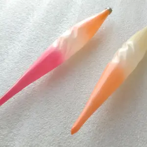 Set of 2 Antique Vintage Russian Glass Christmas Ornaments Icicles