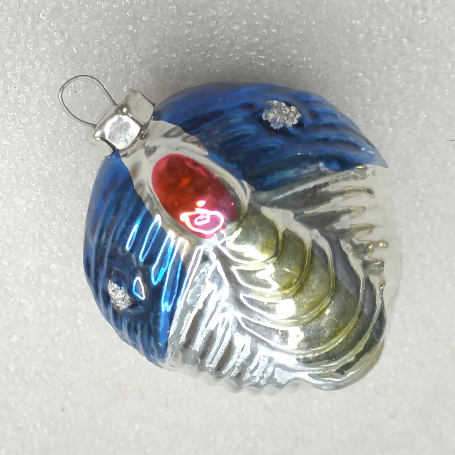 Antique Vintage Russian Glass Christmas Ornament Butterfly