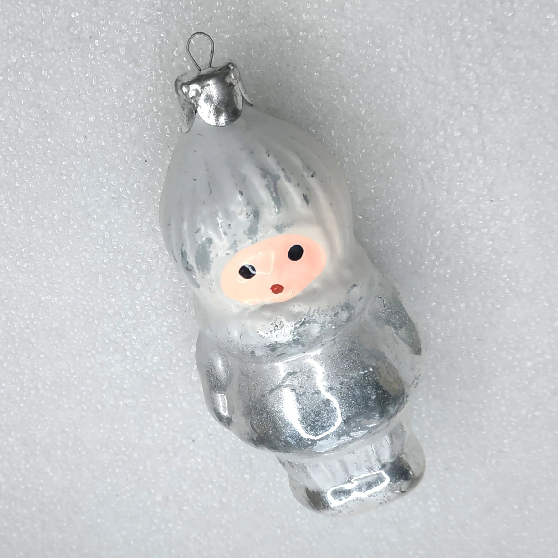 Antique Vintage Russian Glass Christmas Ornament Boy