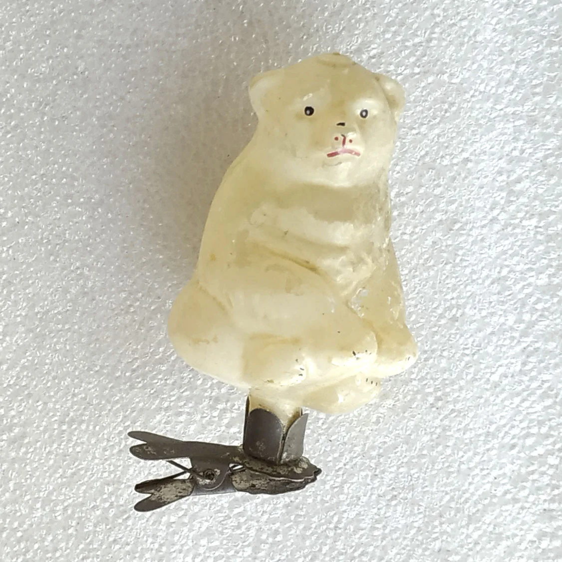Antique Vintage Russian Glass Christmas Ornament Polar Bear