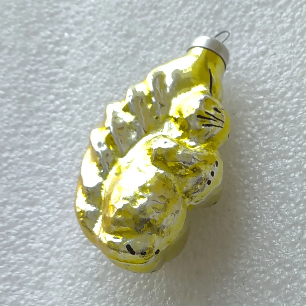 Antique Vintage Russian Glass Christmas Ornaments Squirrel