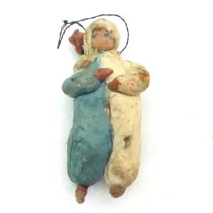 Vintage USSR Cotton Christmas Ornament Decor Kid