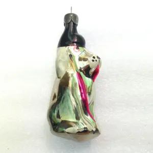 Vintage USSR Glass Christmas Ornament Hunter Dog