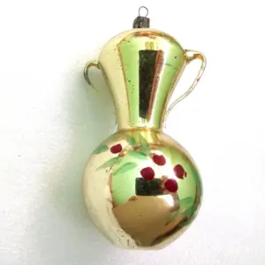 Antique Vintage USSR Glass Christmas Ornament Old Jug