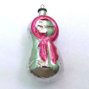 Vintage USSR Glass Christmas Ornament Eskimo Girl