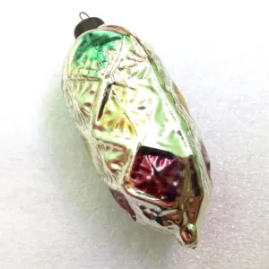 Vintage USSR Glass Christmas Ornament Cone