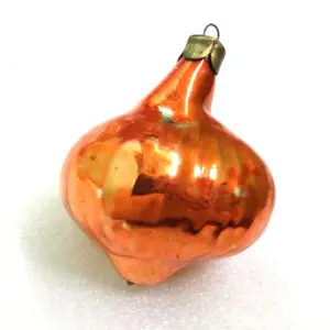 Vintage USSR Glass Christmas Ornament Old Onion
