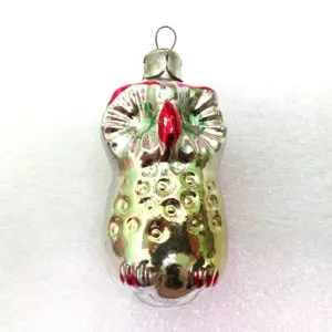 Vintage USSR Glass Christmas Ornament Owl