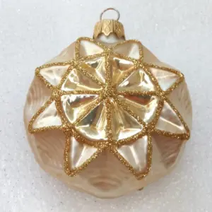 New Modern Ukrainian Glass Christmas Ornament Snowflake