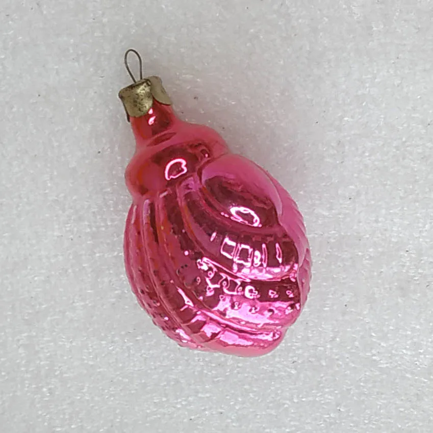 Antique Vintage Silver Glass Christmas Ornament Tree Toy Shell