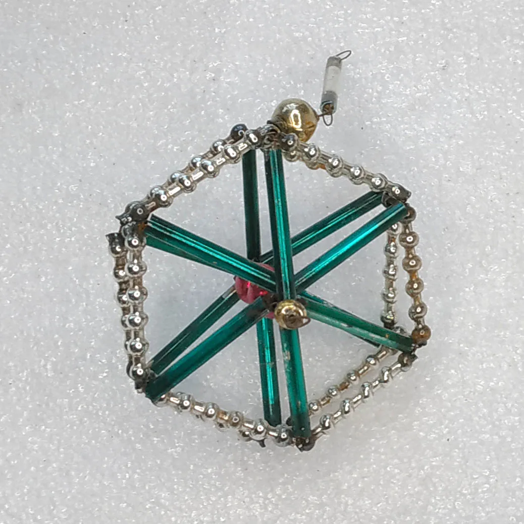 Vintage Mercury Tube Glass Christmas USSR Ornament Tree Antique Decor