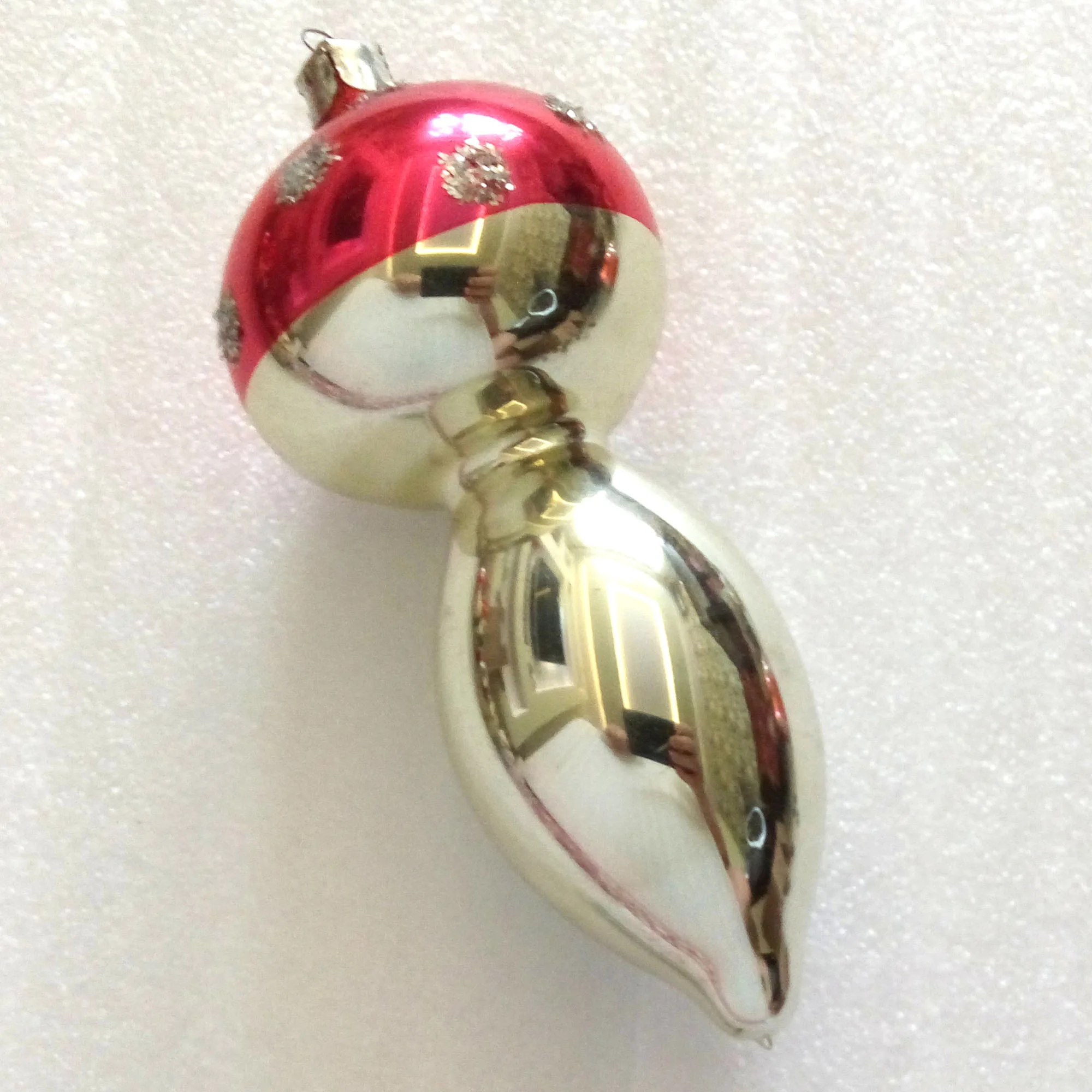 Vintage USSR Glass Christmas Ornament Decororation Big Mushroom