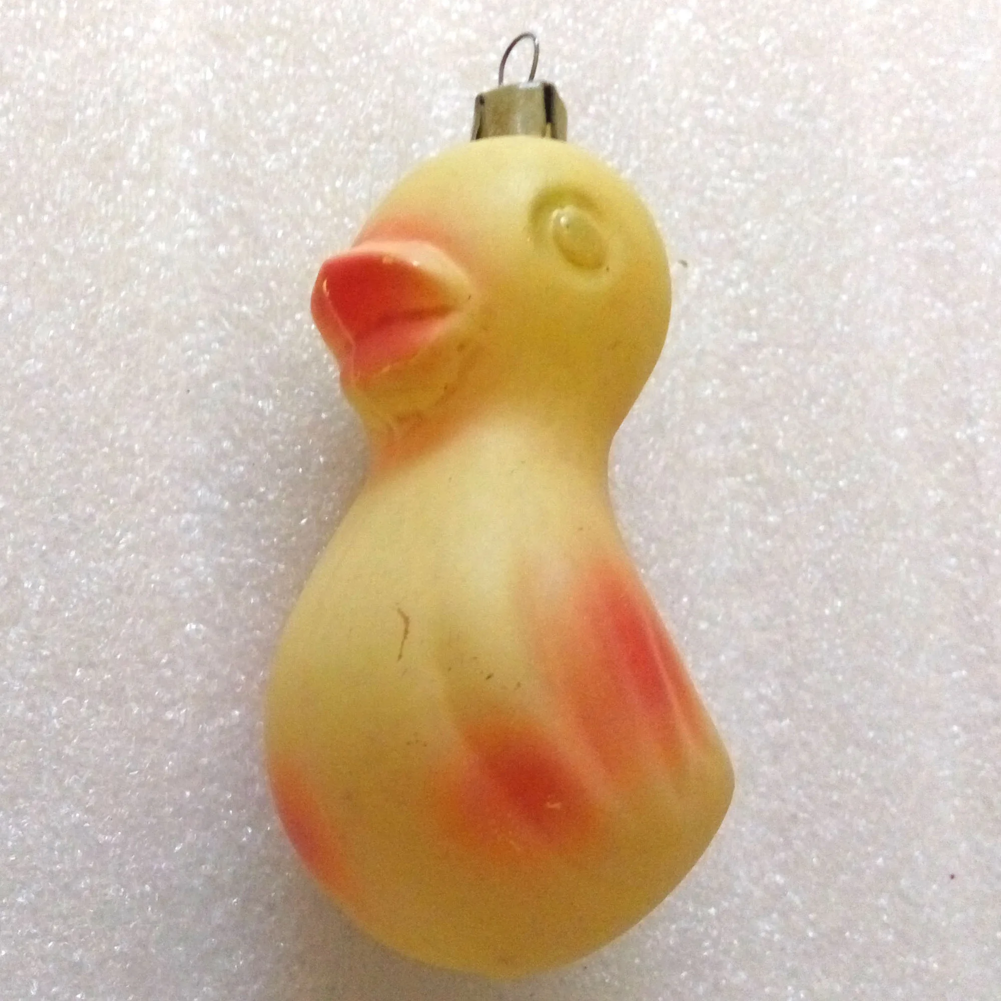 Vintage USSR Glass Christmas Ornament Decororation Duckling