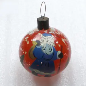 Vintage USSR Glass Christmas Ornaments Santa