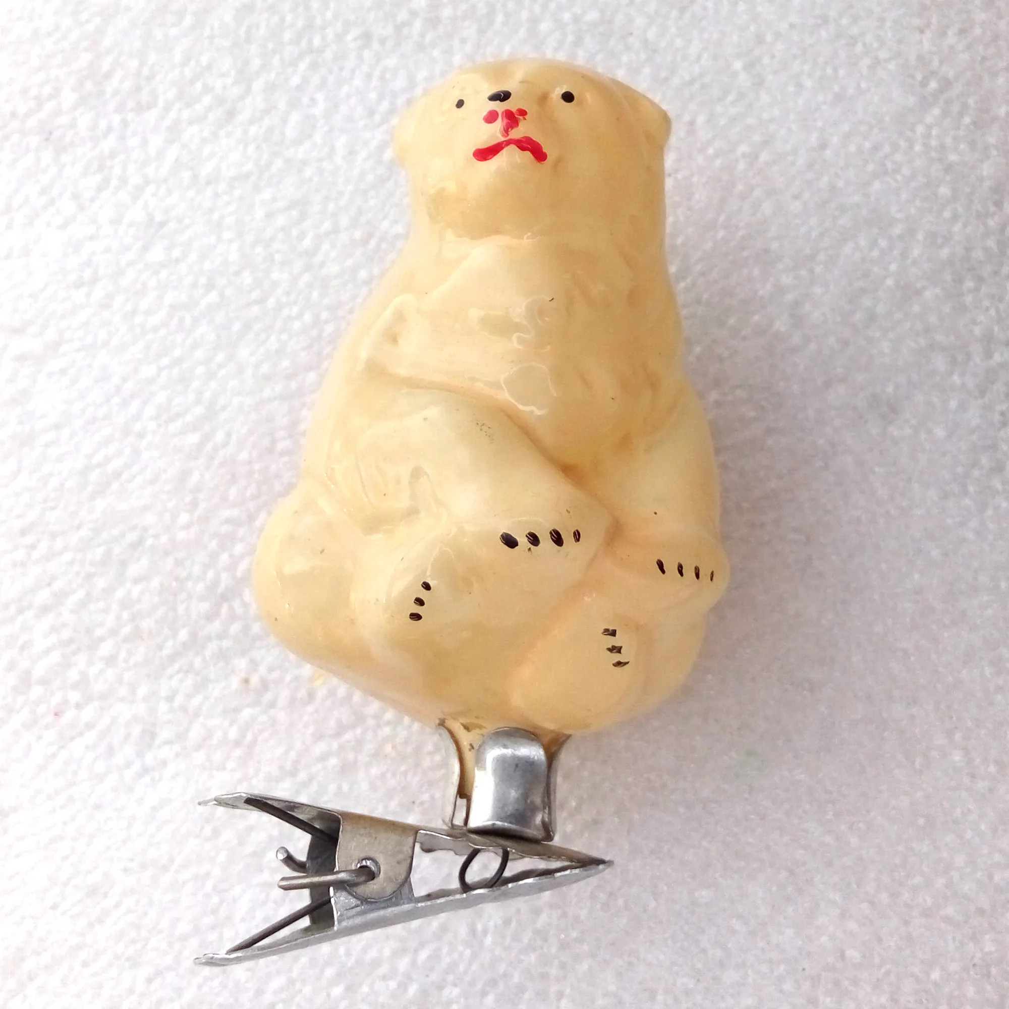 Antique Vintage Glass Christmas Ornament Polar Bear