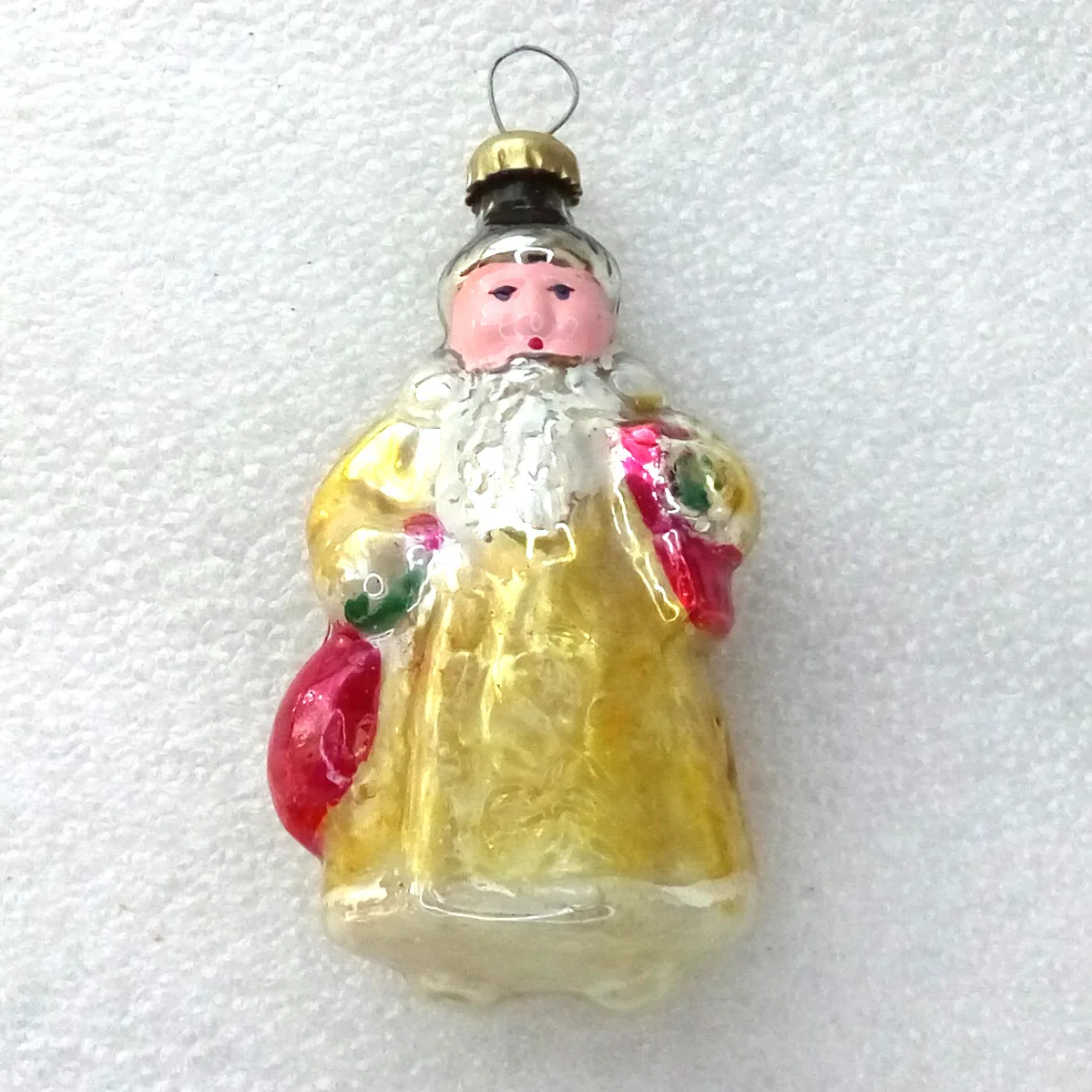 Antique Vintage Glass Christmas Ornament Santa