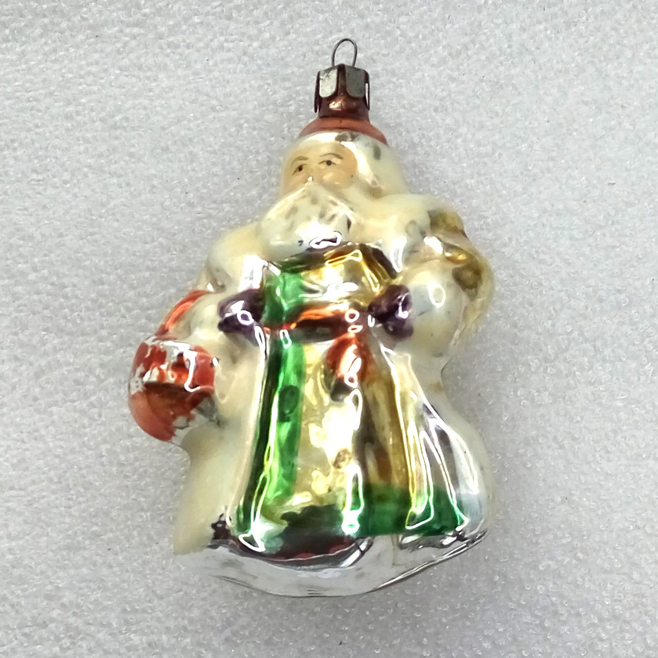 Antique Vintage Glass Christmas Ornament Santa