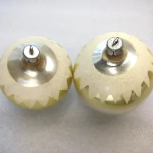 Set of 2 Antique Vintage Glass Christmas Ornaments Balls