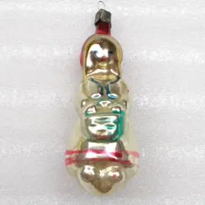 Antique Vintage Glass Christmas Ornament Red Hood