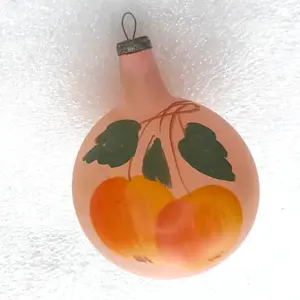 Vintage Glass Christmas Ornament USSR Antique Apples