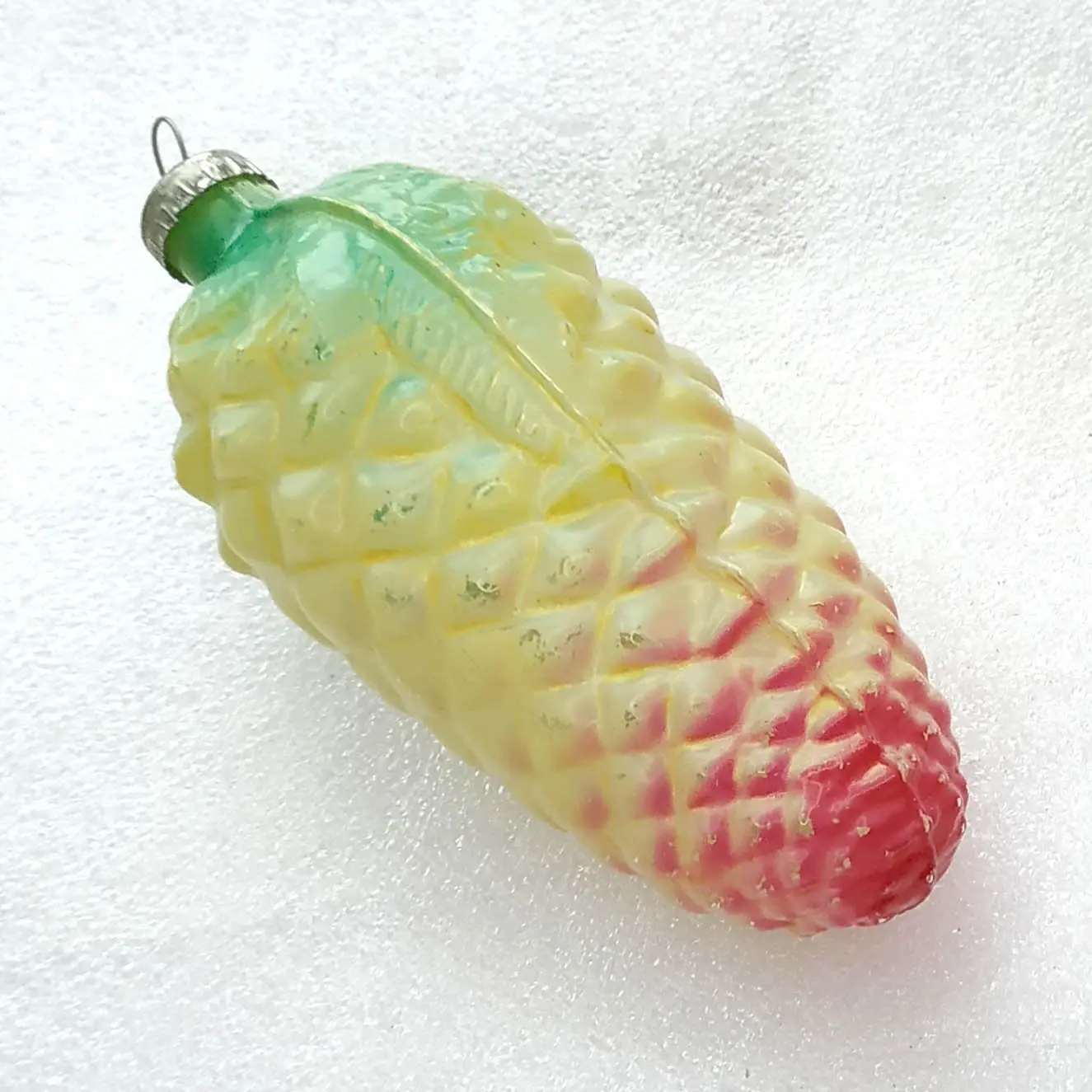 Huge Vintage Glass Christmas Ornament Tree USSR Antique Decor Big Pinecone