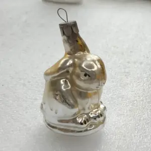 Antique Vintage USSR Mercury Glass Christmas Tree Ornament Decor Hare