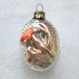 Antique Vintage USSR Mercury Glass Christmas Tree Ornament Hammer & Sickle