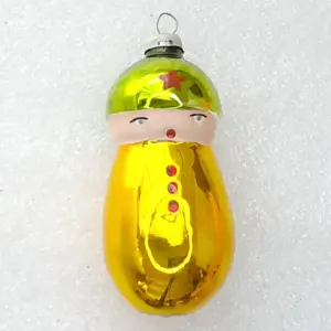 Antique Vintage USSR Glass Christmas Ornament Red Army Boy