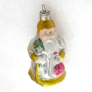 Antique Vintage Glass Christmas Ornament USSR Santa Claus