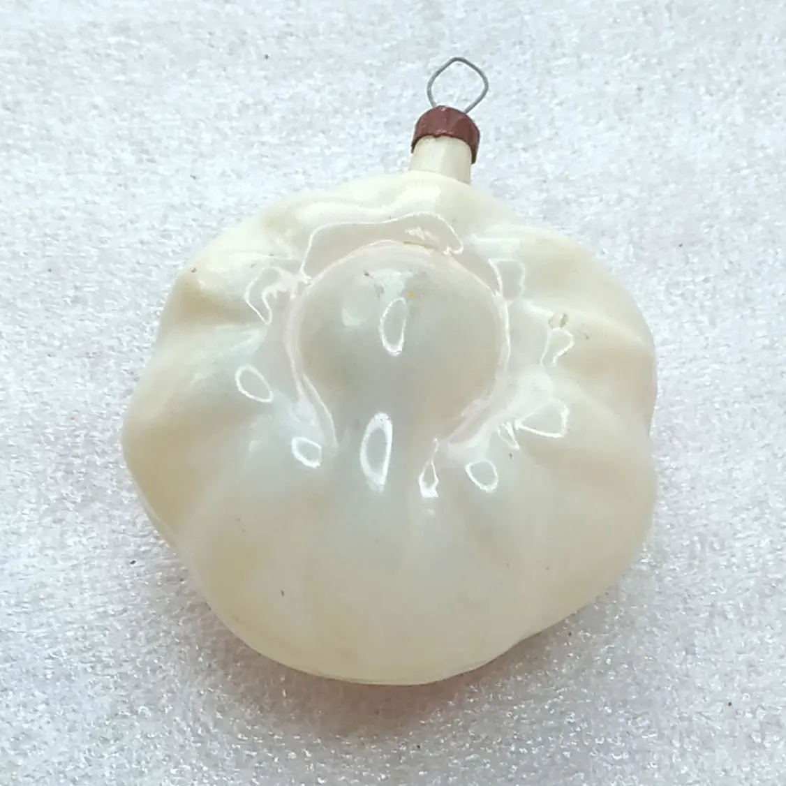 Vintage Soviet Glass Christmas Tree Ornament Sunflower Flower Retro Decor