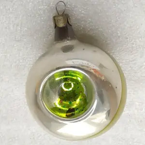 Vintage Soviet Glass Christmas Tree Ornament Reflector Ball Tree Retro