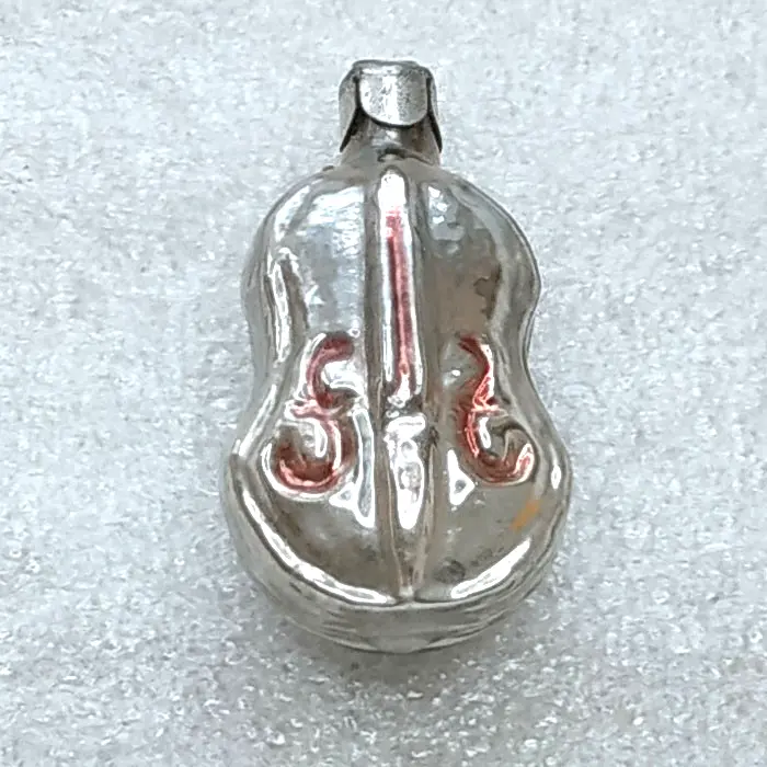 Vintage Soviet Glass Christmas Tree Ornament Musical Instrument Violin Cello Ret
