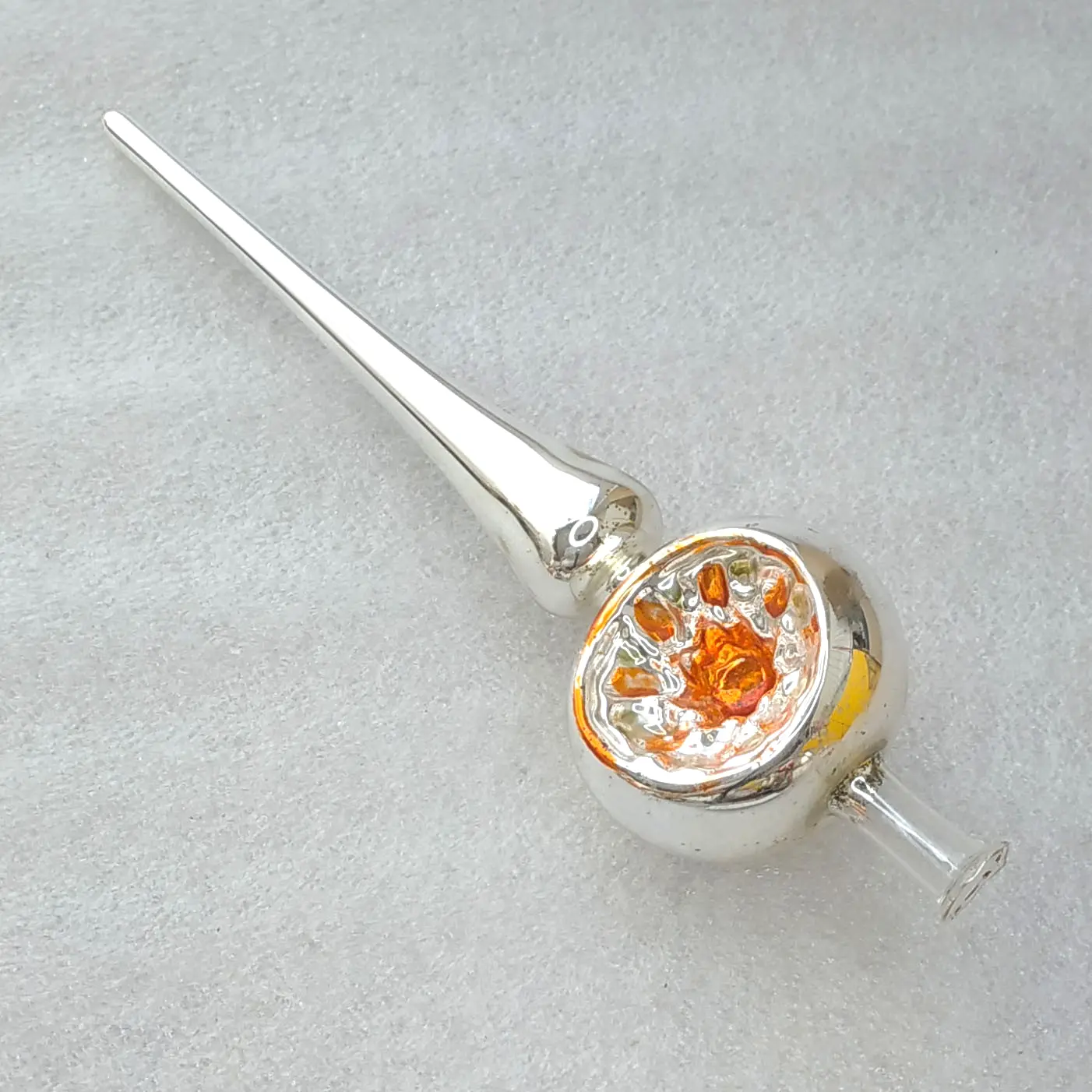 Vintage Mercury Glass Christmas Tree Top Finial Reflector Spire Retro Decor