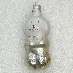 Vintage Glass Soviet Christmas Ornament Dog Puppy Figurine Retro Decor