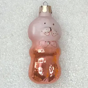 Vintage Glass Soviet Christmas Ornament Dog Puppy Figurine Retro Decor
