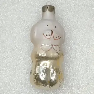 Vintage Glass Soviet Christmas Ornament Dog Puppy Figurine Retro Decor