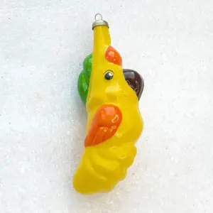 Vintage Glass Christmas Ornament Unique Restoration Old Parrot