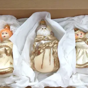 Ornaments Ukrainian Glass Christmas Angel Set