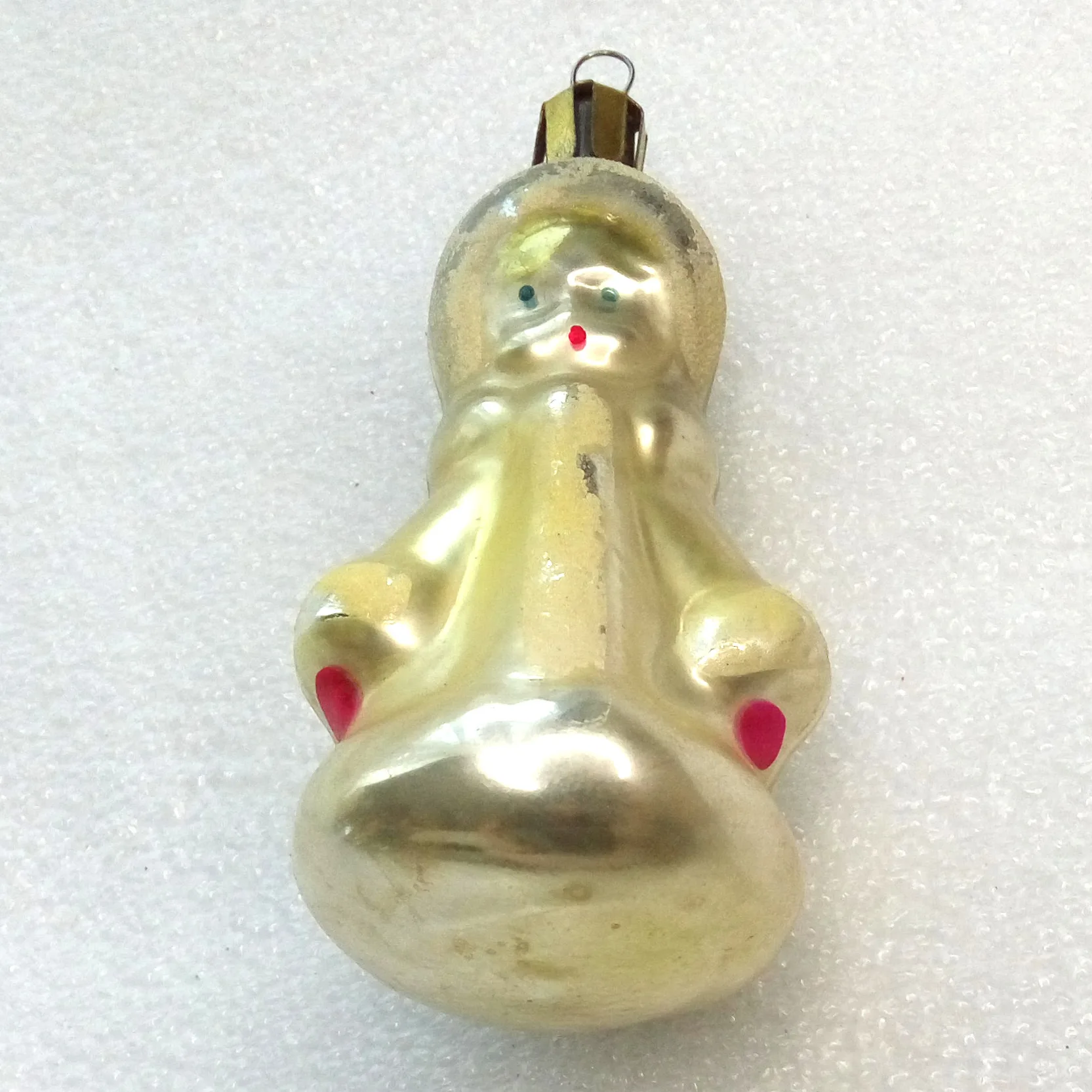Vintage Ukrainian Glass Christmas Ornament Snowmaiden